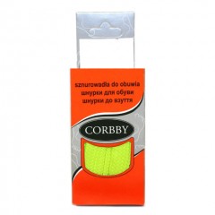 Шнурки для обуви 120см. плоские (желтые) CORBBY арт.corb5441c